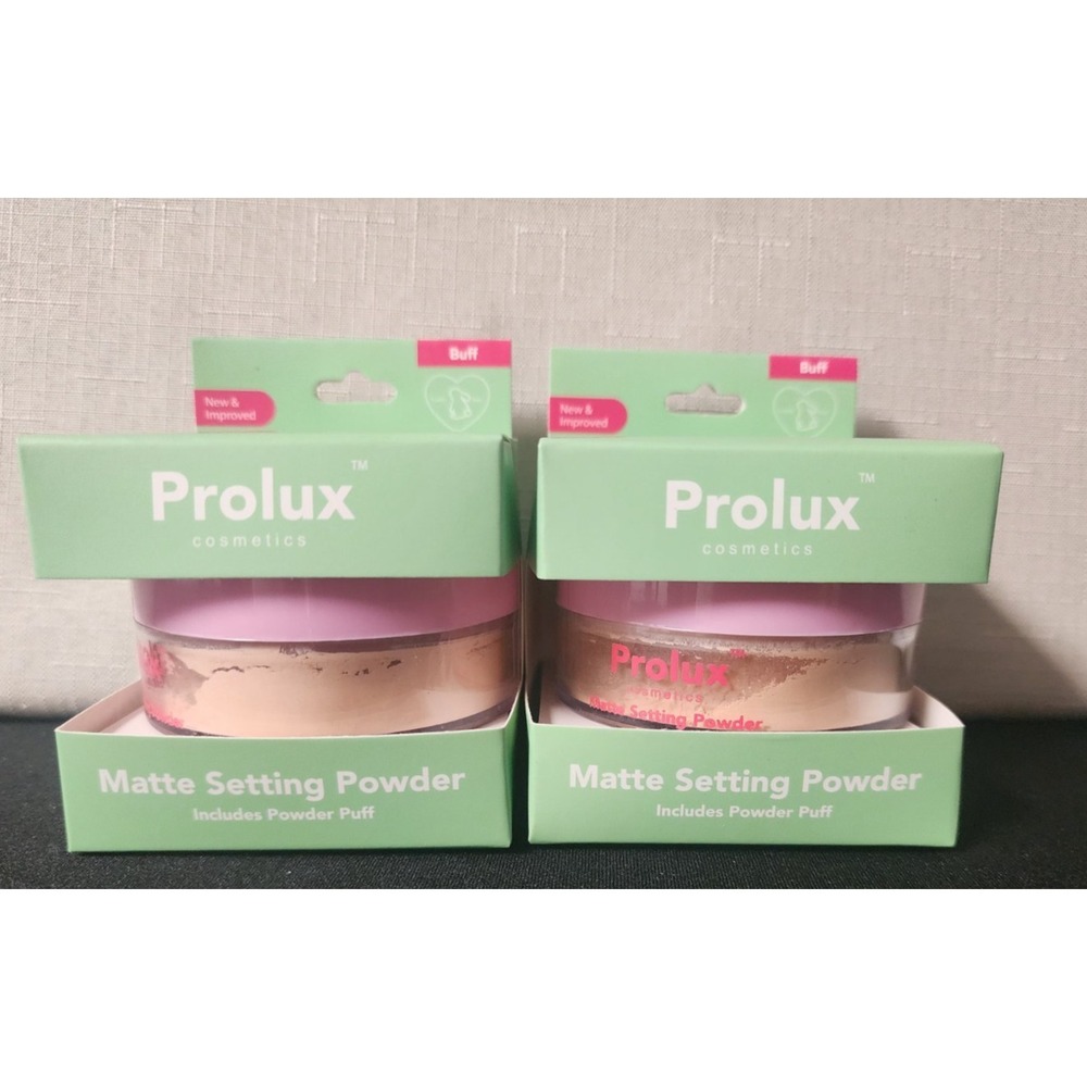 PROLUX Cosmetics Matte Setting Powder With Puff ~ Buff   (2)   New